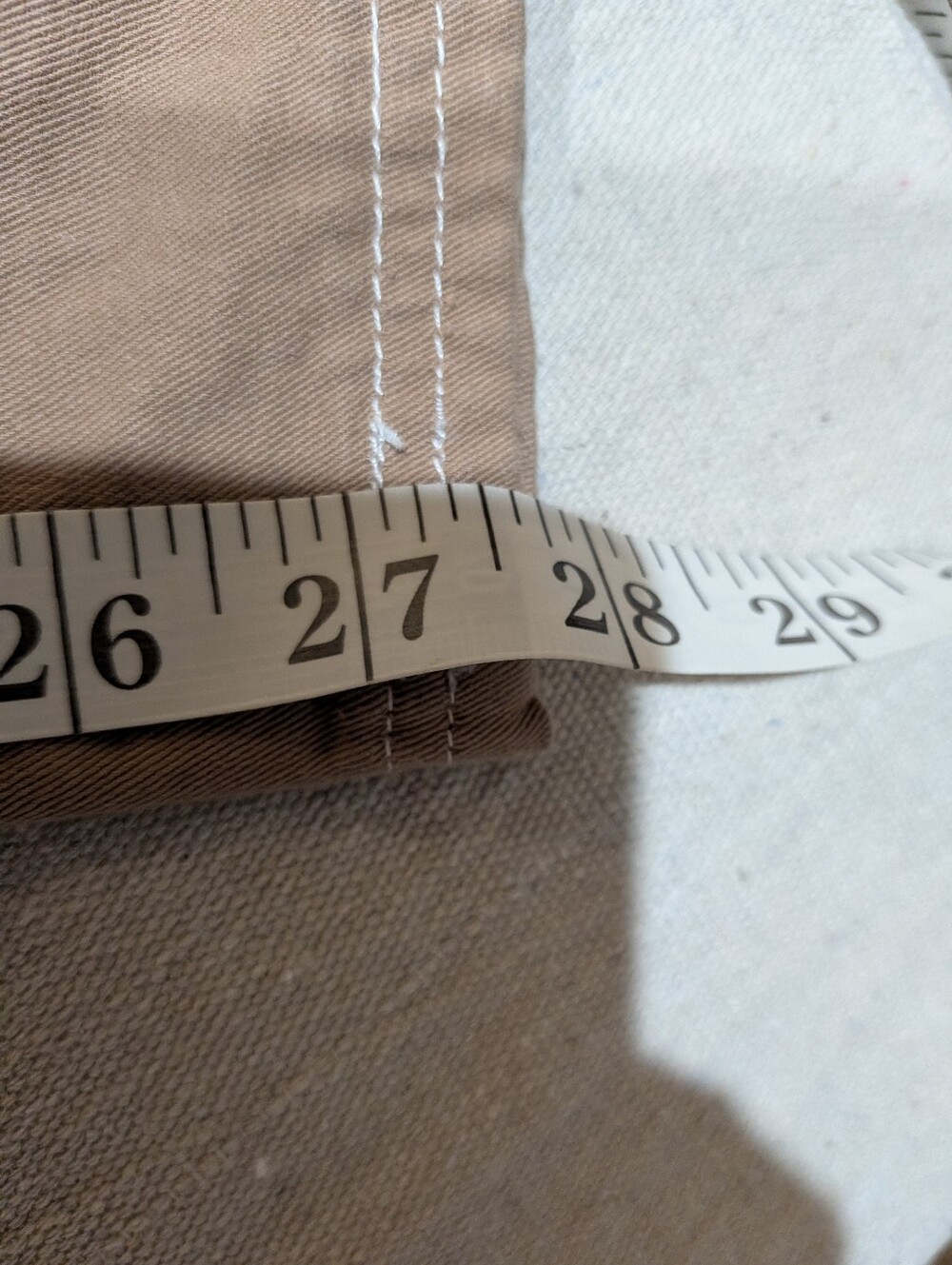 Women’s 100% Cotton Brown Cargo Pants Utility Straight Leg - Picture 6 of 7